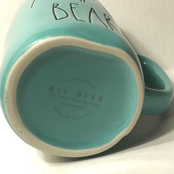 TWO (2) Rae Dunn Mama Bear Ceramic Mugs Teal Blue - Picture 7 of 14